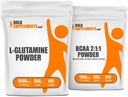 BulkSupplements L- Glutamin 500g + BCAA 2: 1: 1 500g Bundle