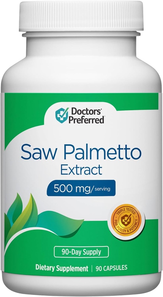 DOCTORS 'PREFERRED Saw Palmetto for mænd og kvinder Extract Supplement - 500 mg / Servering