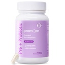 Premom Prenatal Pre & Probiotika til kvinder: 18 Diverse Organic Prebiotics Strops - Understøtter fordøjelse, 30 Millioner CFU, Gut & immunforsvar sundhed til mor og baby - Daglige kapsler