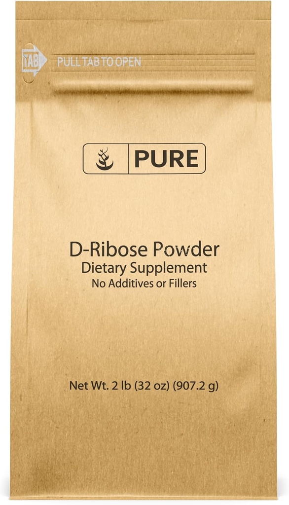 Pure Original Ingredienser D-Ribose (2lb) Ernæringstilskud, Non- GMO, Gluten- Free, Unflavored