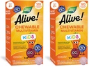 Naturen er i live! Børns daglige tyggetabletter Multivitamin, understøtter ben, øje og immunforsvar *, Orange & Berry Fruit Flavored, Gluten Free, 120 tyggetabletter (Packaging May Vary) (Pack of 2)