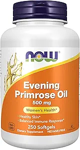 Now Foods Supplements, Aften Primrose Oil 500 mg med naturligt okkurring GLA (Gamma- Linolensyre), 250 Softgels