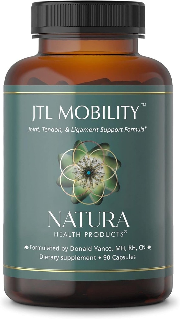 Natura Health Products JTL Mobility Supplement - Understøtter sund fælles funktion, mobilitet og komfort - Med collagen, Glucosamin Sulfate, Chondroitin Sulfate & White Willow (90 kapsler)