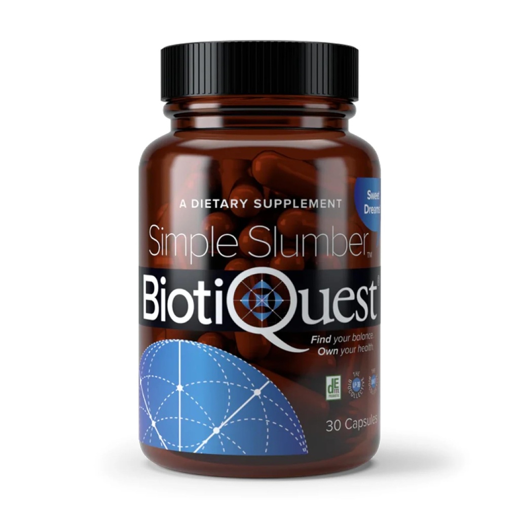 BiotiQuest Simple Slumber Probiotika til at hjælpe med at forbedre søvnkvalitet og Gut Sundhed, 18 Millioner CFU, Non- GMO, og Gluten Free, 30 Kapsler