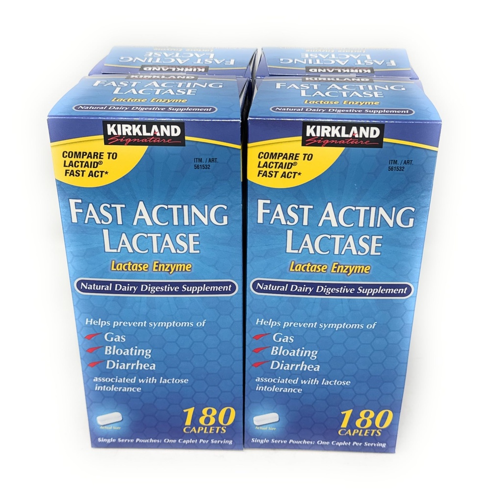 Kirkland signatur hurtigt virkende lactase, (4 Pack) 720 caplets