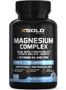 Micronized Magnesium Complex Plus B6; Zink Magnesium Oxide, Bisglycinate Chelat, Citrat, Malate; Taurat; 124; Knogler, Muskel, Energi, Immunsystemet Høj Absorption - Made in USA