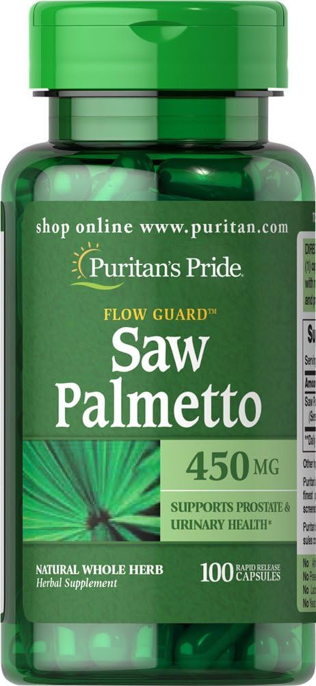 Puritans Pride Saw Palmetto 450 mg 100 kapsler