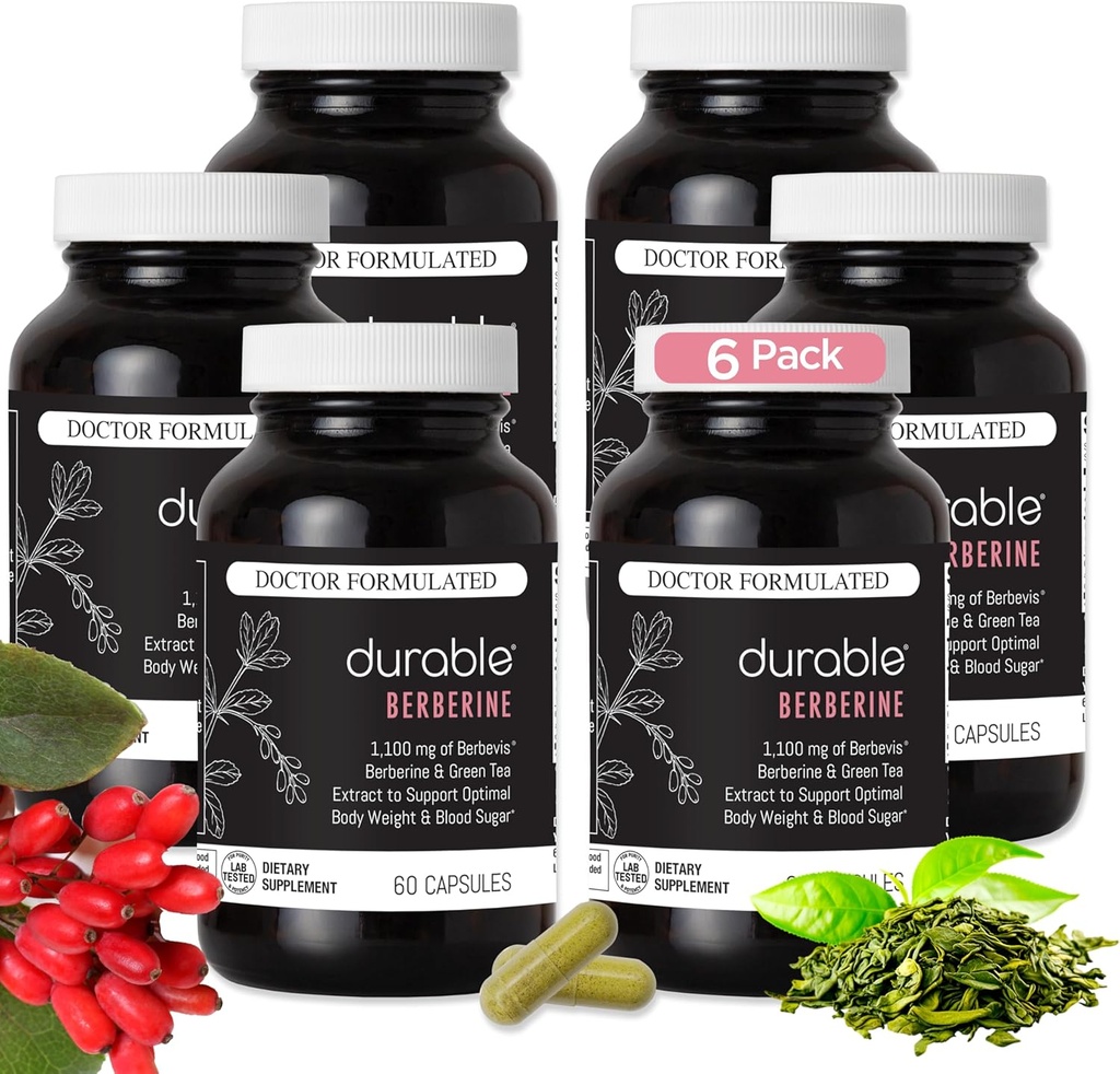 Holdbar berberine - 1. 100 mg Standardiseret berbevis berberine med Phytosome Technology 10x Bedre absorption for vægt og metabolisme Formuleret til voksne Made i USA - 180 dages forsyning (360 kapsler)