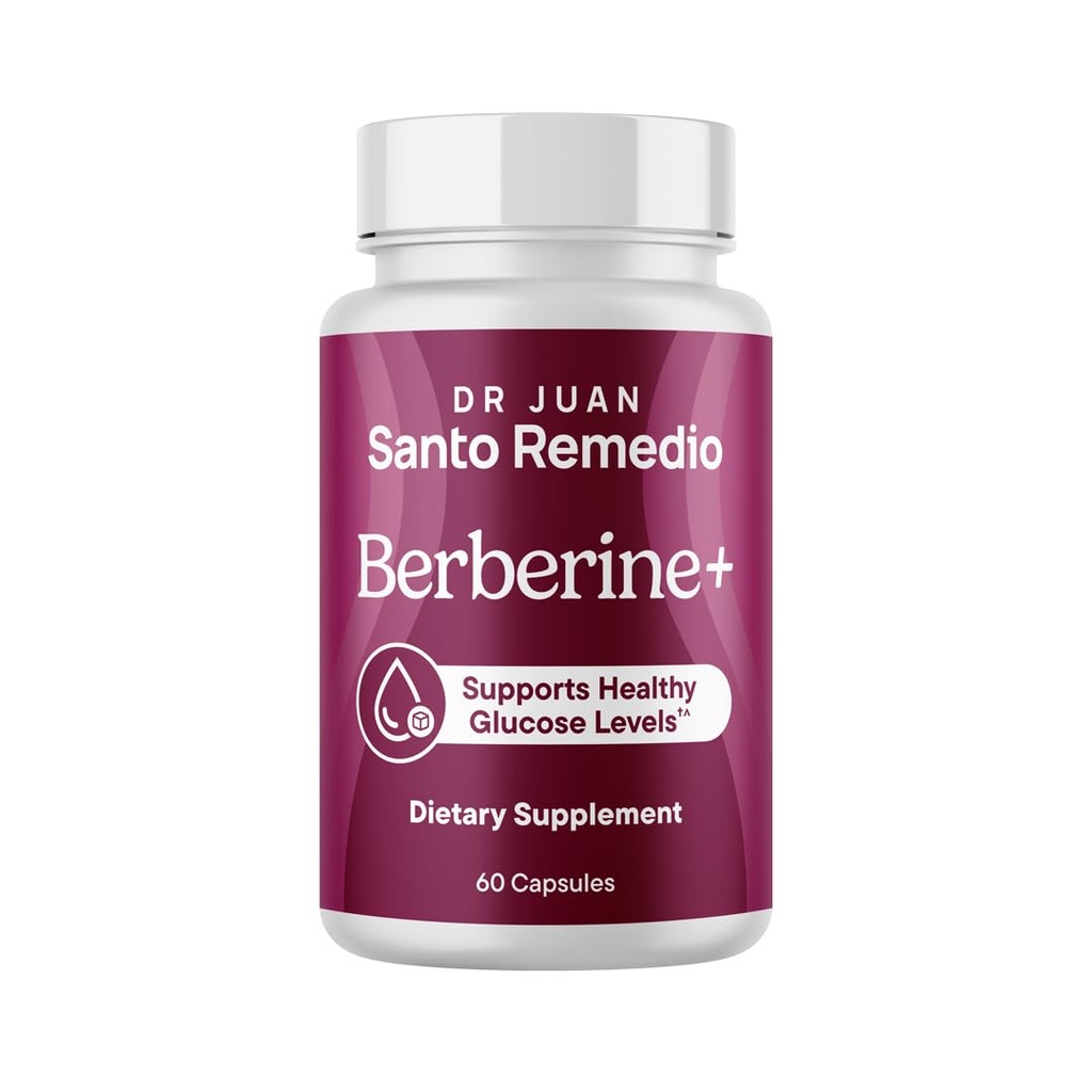 Santo Remedio Berberine, Kosttilskud, Vegetarisk, Ingen tilsat sukker, 60 kapsler, 30 Servere.