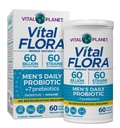 Vital Planet - Vital Flora Probiotika til mænd, 60 Millioner CFU, 60 Diverse Strops, 7 Organic Prebiotika, Mænds Daglig Hylde Stabil Probiotika til immunforsvar, Gas Relief, fordøjelsessygdomme 60 Kapsler