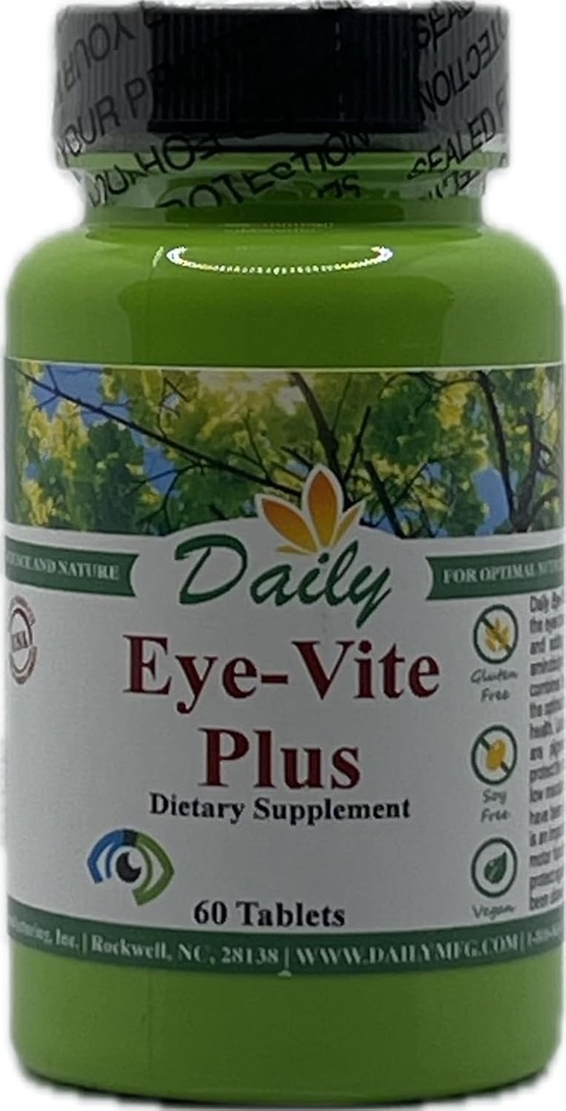 Daily Manufacturing Eye- Vite Plus ™ (Vitamin A, C, E, Zink, Gamma Aminosmørsyre (GABA), Lutein, Zeaxanthin & Bilberry)