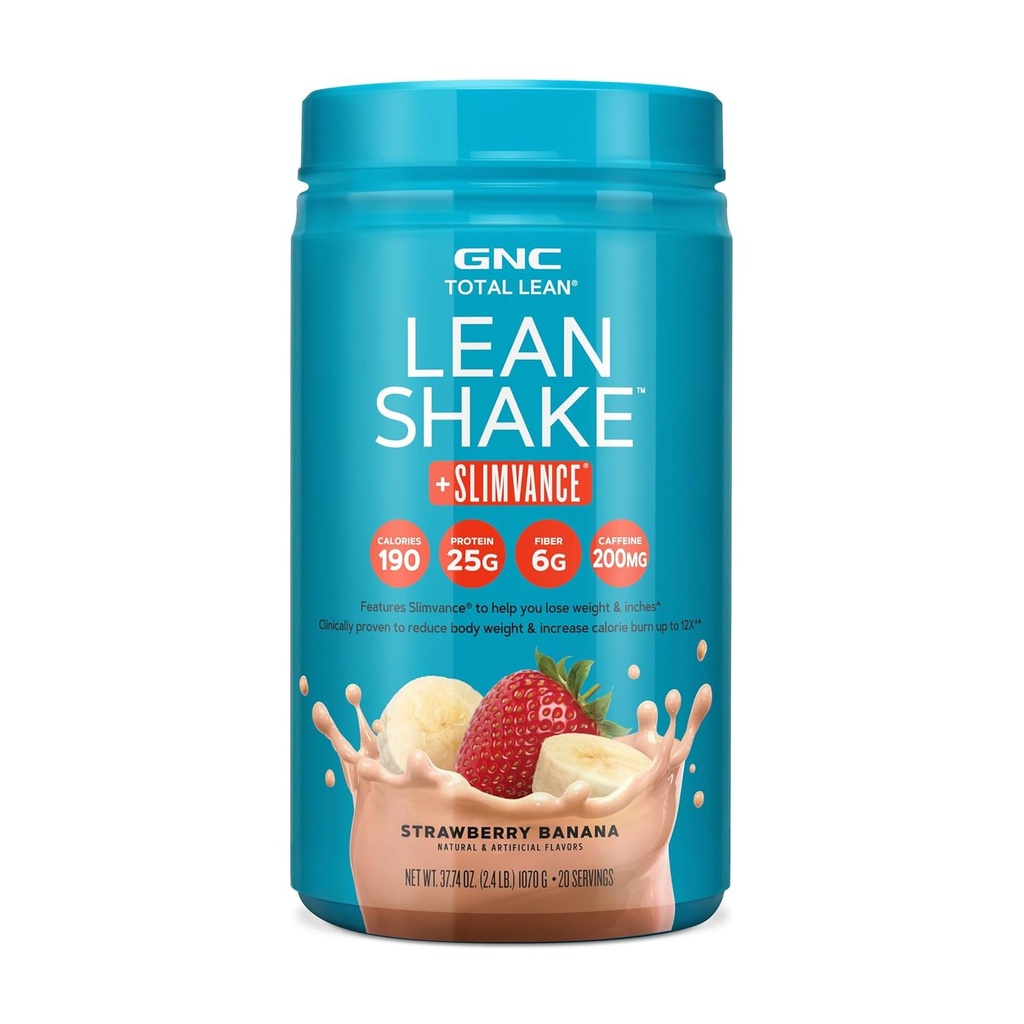 GNC i alt Lean Lean Shake + Slimvance Stim - Strawberry Banana (20 Servere)
