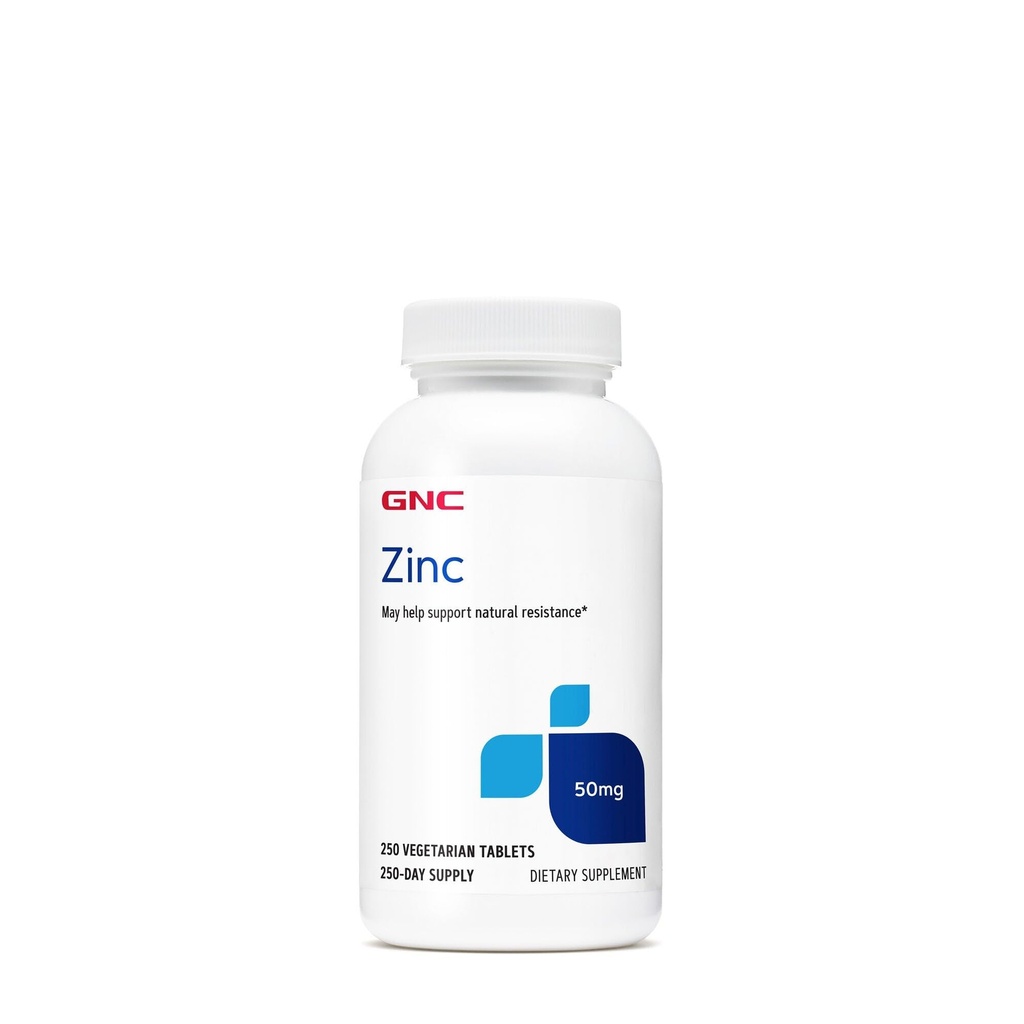 GNC Zink 50mg tillæg, understøtter immunfunktion, 250 Servere