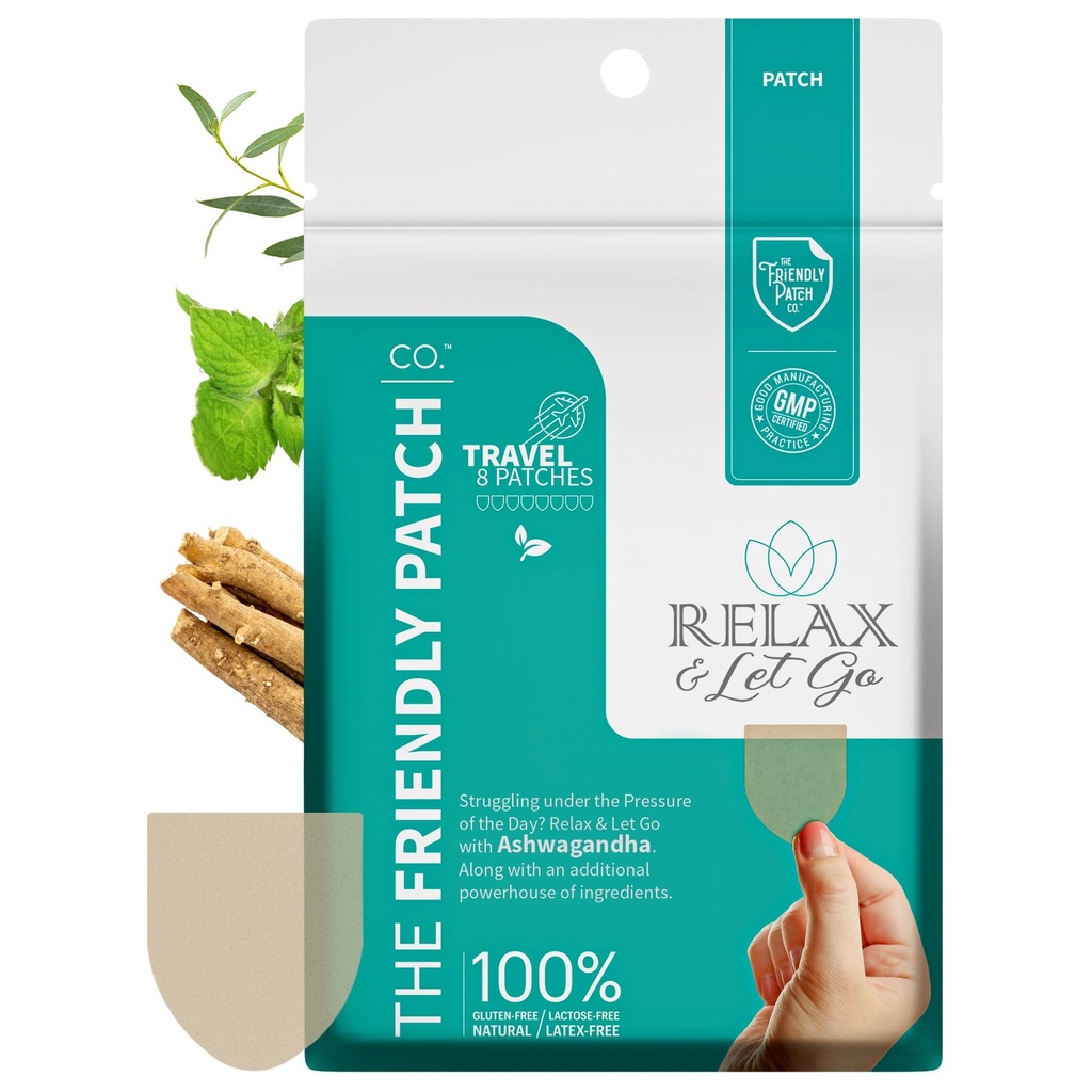 The Friendly Patch - Relax & Let Go with Ashwagandha, Gaba & Gotu Kola - Tidligere kendt som Zen Patches 8 pack