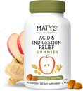 Matys Acid & fordøjelsesbesvær Relief Gummies, Safe Antacida for Occasional Acid Reflux & Heartburn hos voksne & børn 4 år gamle +, Lavsukker, Gluten Free, Vegansk Gummy Made with Apple Cider Vincipes, 40 tæller
