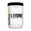 NutraBio L- Lysin Powder 500g - Essential Aminosyre til proteinmetabolisme, Collagen Support, & immunsundhed - Pure, Unflavored, Non- GMO, Vegan- 500 Servere