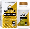 Sand atlete ZMA med Theanin - understøtter muskel inddrivelse, styrke & søvn - Zink, Magnesium, B6-vitamin & Theanin Formel for afslapning & ydeevne (90 kapsler)