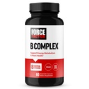 FORCE FACTOR vitamin B Kompleks til at støtte energi, Vitality, og hjerte sundhed, omfatter vitamin B1, vitamin B2, vitamin B3, vitamin B6, vitamin B12, og mere, Vegan, non-GMO, 60 vegetabilske kapsler