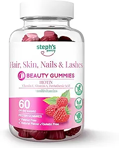 Stephs Pantry Biotin Gummies for Hår, Hud, Nails, & Lass High Strength Gummies