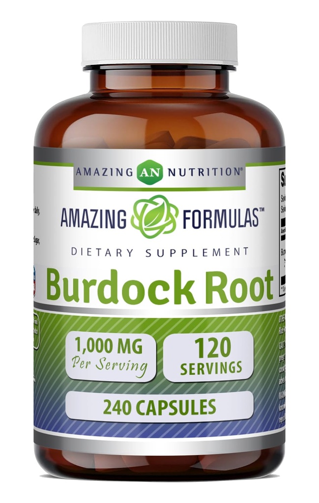 Amazing Formulas Burdock Root Supplement Note 124; 1000 Mg pr Serving