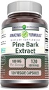 Amazing Formulas Pine Bark Extract Supplement: 124; 100 Mg Per Serving: 124; 120 Veggie Kapsler: 124; Non- GMO: 124; Gluten Free • 124; Fremstillet i USA