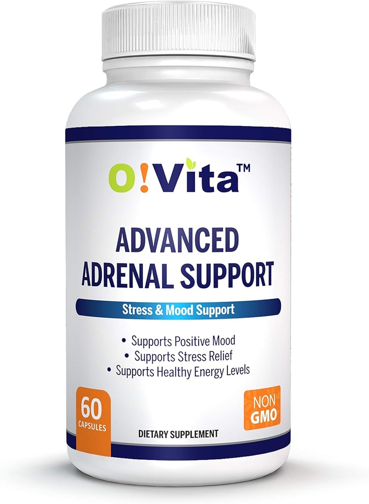 Avanceret Adrenal Support med Ashwagandha, Panax Ginseng, Understøtter Adrenal Gland sundhed 2-Måned Supply (60 non-GMO kapsler)