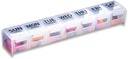 GMS Weekly Pill Organizer - 7-dages mærket Segment Pill sag for kosttilskud, vitaminer og medicin - Secure Linkes - Ideel til daglig brug & rejser - Clear