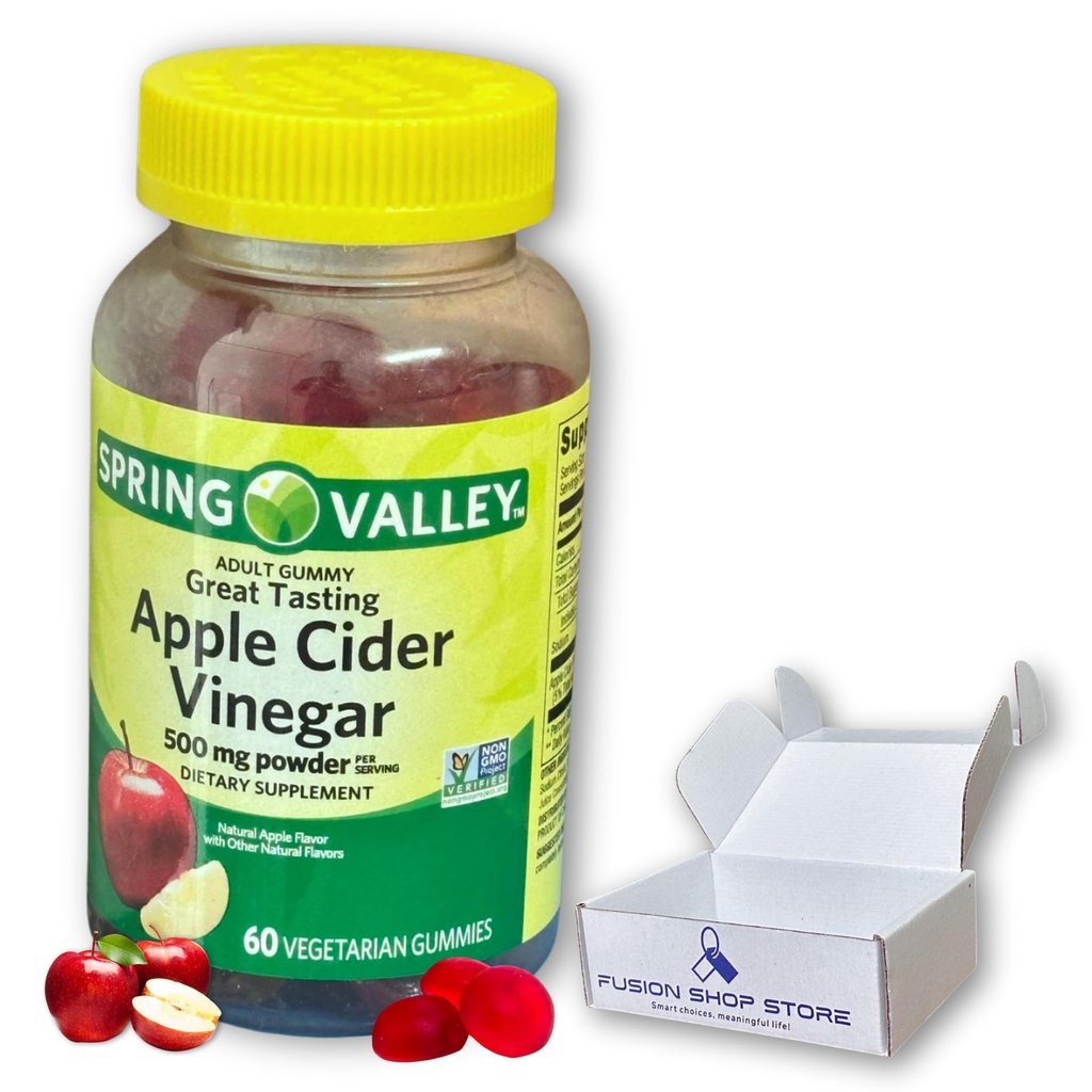 Apple Cider Vinegar Gummies- 500 mg 60 Ct (pakning med 1)