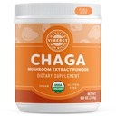 Vimergy USDA Organic Wild Chaga Mushroom Extract Powder, 166 Servering - Ideel i Chaga Tea, Kaffe, Smoothies - Cardiovaskulær Support - Kosher, Vegan, No Gluten, Paleo - Pure Chaga, No Fillers (250g)