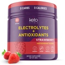 Keto Vitals Antioxidant Electrolytes Powder - Blend Electrolytes with Kalium, Magnesium, Natrium, Calcium- 124; Keto Electrolytes Supplement Energy Drink Mix 124; Sukkerfri, Zero Calories, Zero Carbs