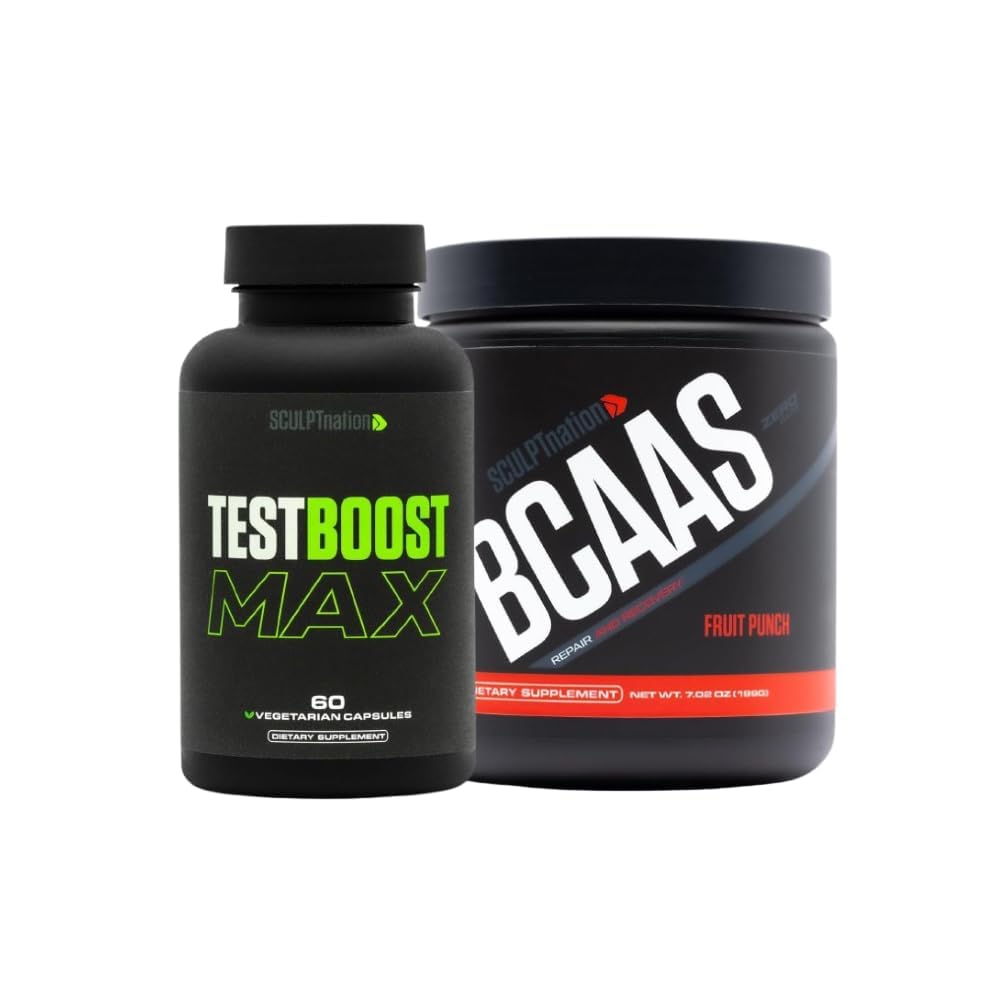 Schedpt Nation by V Shred Test Boost Max and BCAA Fruit Punch Powder Bundle