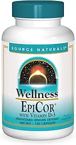 Source Naturals Wellness EpiCor with Vitamin D-3 for Heightened Immune Defense* - 120 Capsules