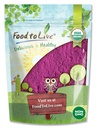 Food to Live Organic Black Currant Juice Powder, 4 Pounds - Non-GMO, Raw, Kosher, Vegan Superfood, Bulk, Rig i antioxidanter, Great for Juices, Drinks, og Smoothies, Indeholder Maltodextrin