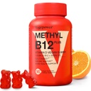 Vitamin B12 D3 Vegansk Gummies - 90 Tæl I 1000 MCG methyl B12 & 5000 IE Vitamin D tyggetabletter til voksne & børn - immunforsvar & daglig energi boost - non-GMO, orange