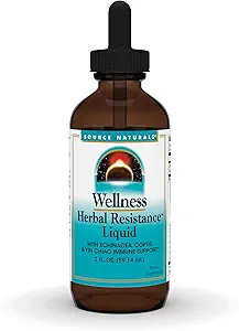 Source Naturals Wellness Herbal Resistance Liquid - med Echinacea, Coptis og Yin Chiao, immunforsvar * - 2 Fluid oz