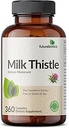 Fremurebiotika Mælk Thistle Silymarin Marianum & Mælkebøtte Root Lever Health Support, Antioxidant Support, Detox, 360 kapsler
