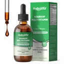 Soursop Multivitamin Liquid Drops, Metyleret Multivitamin med Graviola Soursop Bitters Liquid til immunforsvar, hår, hud, hjerne sundhed, 2 Fl Oz