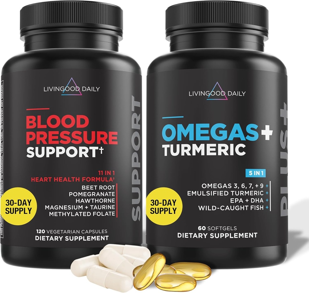 Livingood Daily Blood Pressure Support Bundle - Heart Health Kosttilskud