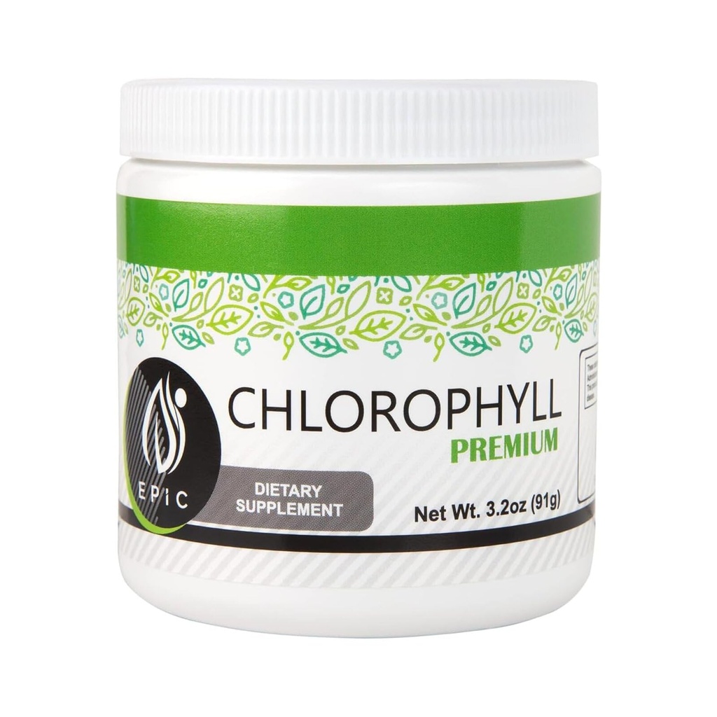 Epic Black Label Premium Chlorophyll pulver kosttilskud. Naturlig chlorophyll Det er Potent og effektiv, nem at tage med et strejf af Mint.