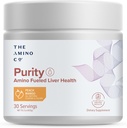 Amino CO. Renhed - Leverstøtte supplement med essentielle aminosyrer til lever Detox Rengøring - Boost leversundhed til optimal leverstøtte - Peach Mango, 30 Servere