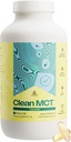 LevelUp Clean MCT Oil Capsules - 100% Capsule C8 for Energy, Focus, Weight Management, Gut Health, Brain Superfuel - Keto Supplement for Ketogen kost og Ketoner - Non-GMO (280 Tæl)
