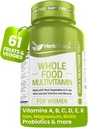 Herbtonics Whole Food Multivitamin for Women | Made with Superfoods, Real Raw Veggies, Fruits, Vitamin E, A, B Complex | Womens Multivitamin | Non-GMO 120 Vegan Capsules