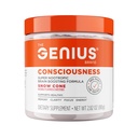 The Genius Brand Genius Bevidsthed - All- in- One Brain Health Supplement for Clarity - Understøtter koncentration, kreativ tænkning, energi & hukommelse - drevet af Nootropics - 15 Serveringer - Sne Cone