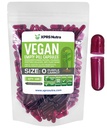 XPRS Nutra Størrelse 0 Tomme kapsler - 100 Tomme Veganske kapsler - Vegetariske piller - DIY vegetabilsk Capsule Fyldning - Veggie Pill Caps til Do- It- Yourself Kosttilskud (lilla gulerod)