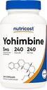 Nutricost Yohimbin HCl 5mg, 240 Kapsler Ekstra Styrke - Gluten Free, Non- GMO
