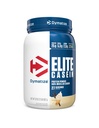 Dymatisere Elite Casein Protein Powder, Slow Absorbing med Muscle Building Aminosyrer, 100% Micellar Casein, 25g Protein, 5,4g BCAAs & 2,3g Leucin, Hjælper Overnight Recovery, Glat Vanilla, 2 Pund