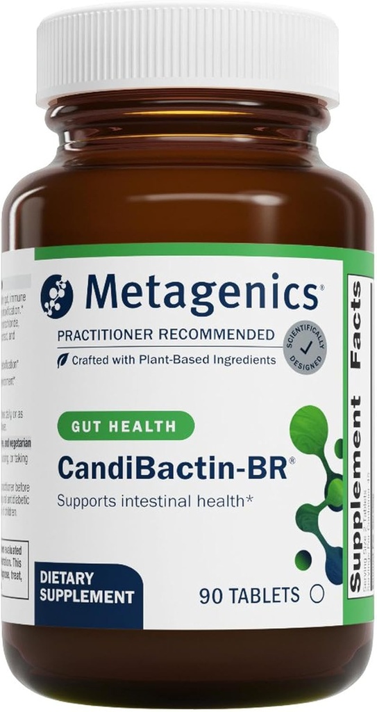 Metagenics CandiBactin- BR - Koncentreret Berberine til Intestinal Support * - med Berberine, Oregon Grape & Coptis Root Extract - Gut Health Kosttilskud * - Gluten- Free - Vegetar - 90 tabletter