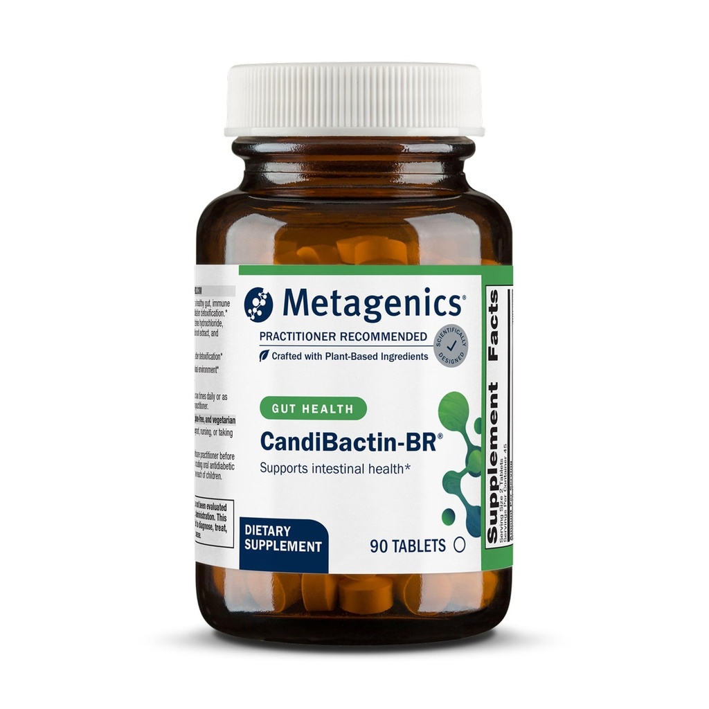Metagenics CandiBactin- BR - Koncentreret Berberine til Intestinal Support * - med Berberine, Oregon Grape & Coptis Root Extract - Gut Health Kosttilskud * - Gluten- Free - Vegetar - 90 tabletter