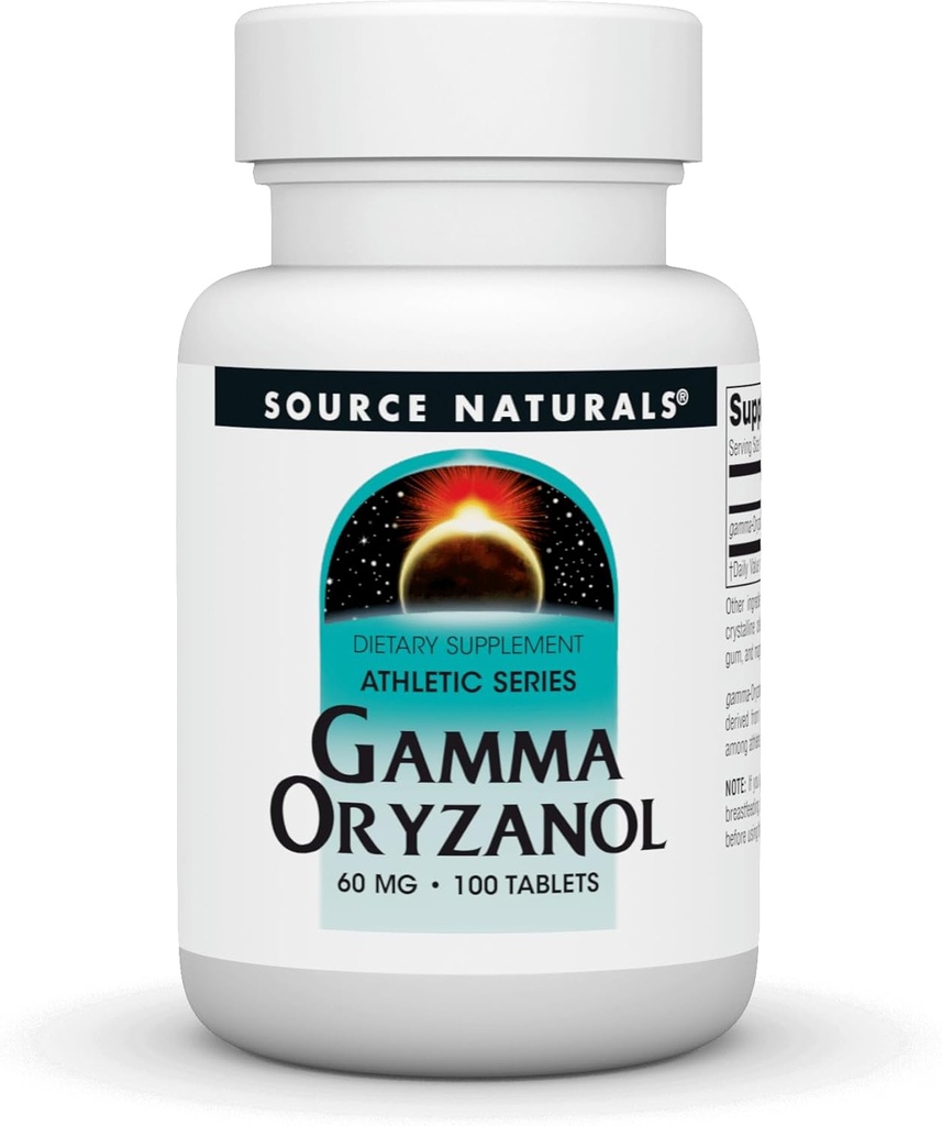 Source Naturals Gamma Oryzanol 60 mg - Atletisk serie Kosttilskud - 100 tabletter