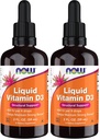 Now Supplements, Liquid Vitamin D-3, Strong Bones *, Structural Support *, 2 - Ounce (pakke med 2)